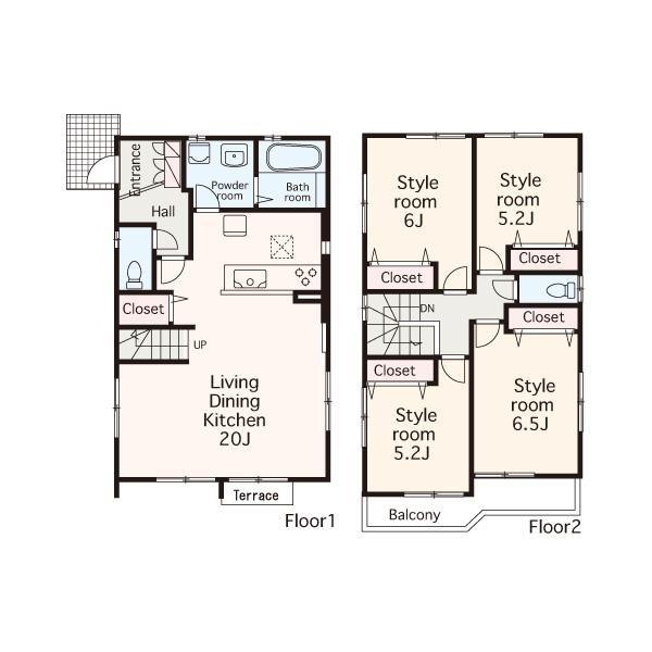 Floor plan. 47,800,000 yen, 4LDK, Land area 141.16 sq m , Building area 100.6 sq m