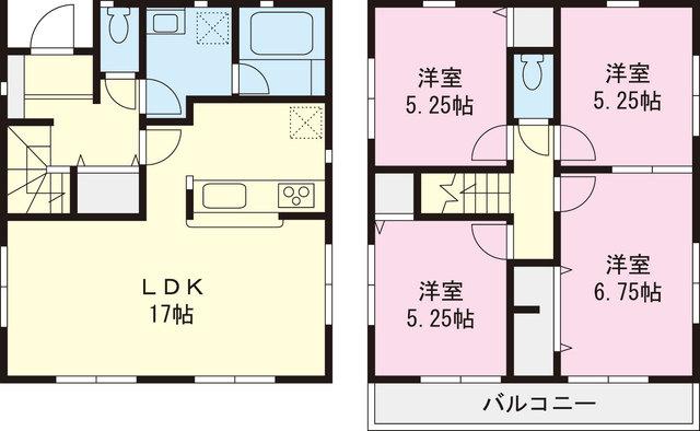 Floor plan. 30,800,000 yen, 4LDK, Land area 93.2 sq m , Building area 89.1 sq m