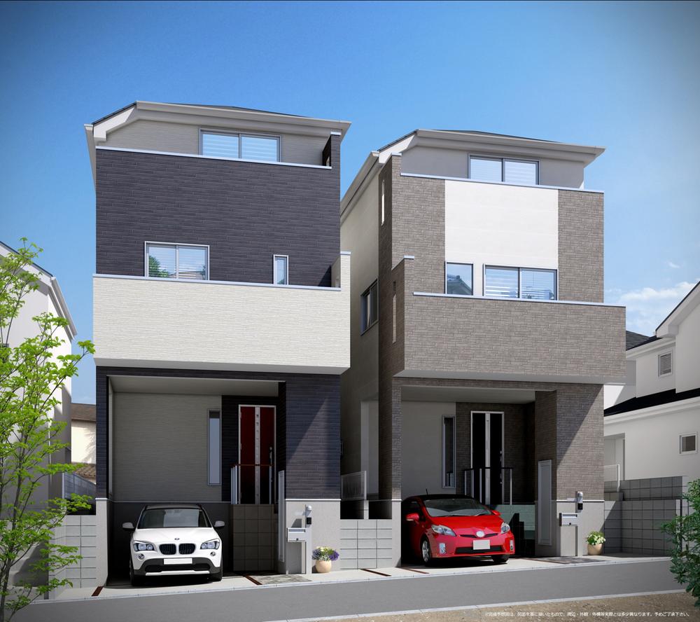 Rendering (appearance). B Building (right), C Building (left)