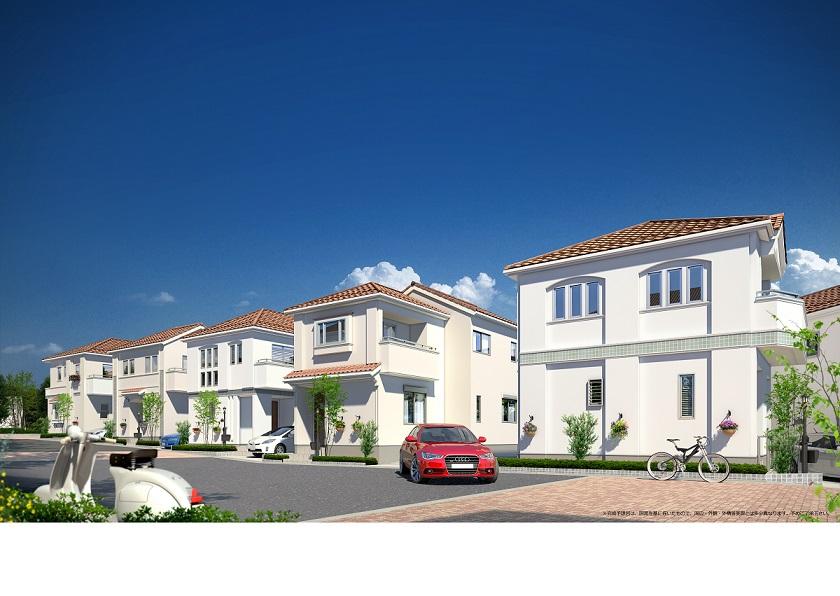 (2.3.4.5.6 Building) Spain overlooking the Rendering Mediterranean, While being unified with white walls was the image of the Mijas skyline, Appearance to show a 1 House 1 House unique look. 