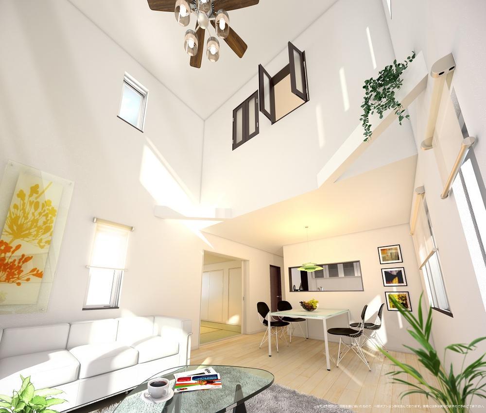 (8 Building) Rendering living ・ Dining top has become a open-minded blow, It produces a bright and spacious space