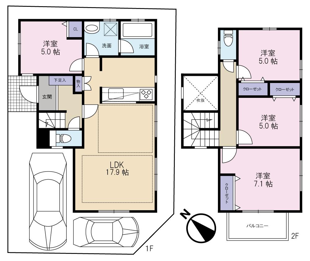 Floor plan. 39,800,000 yen, 4LDK, Land area 101.92 sq m , It is a building area of ​​93.57 sq m floor plan.