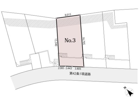 Compartment figure. Land price 19,800,000 yen, Land area 131.14 sq m compartment view