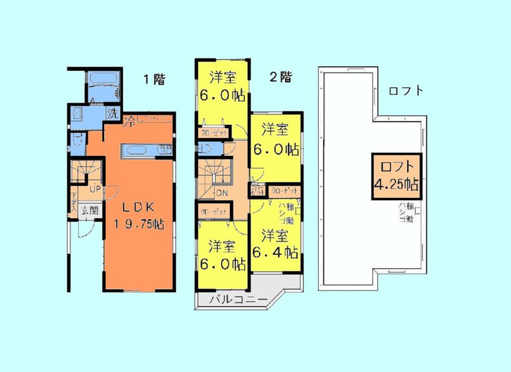 Floor plan. (A Building), Price 36,800,000 yen, 4LDK, Land area 111.85 sq m , Building area 99.97 sq m