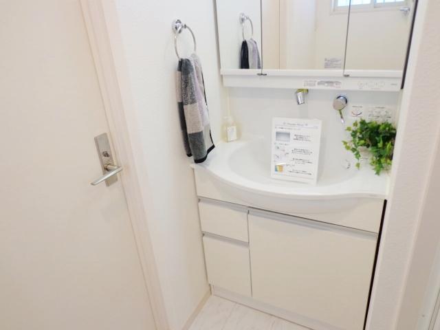 Wash basin, toilet. Bathroom vanity