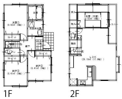 Floor plan. 37,800,000 yen, 4LDK, Land area 90.64 sq m , Building area 90.39 sq m