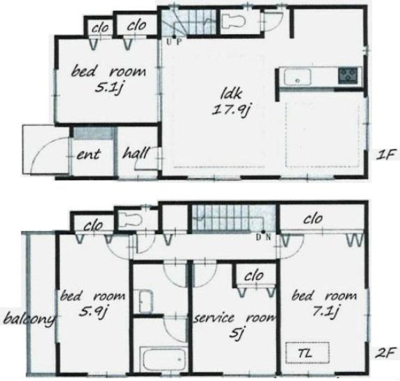 Floor plan. (B), Price 41,800,000 yen, 3LDK+S, Land area 101.06 sq m , Building area 96.85 sq m