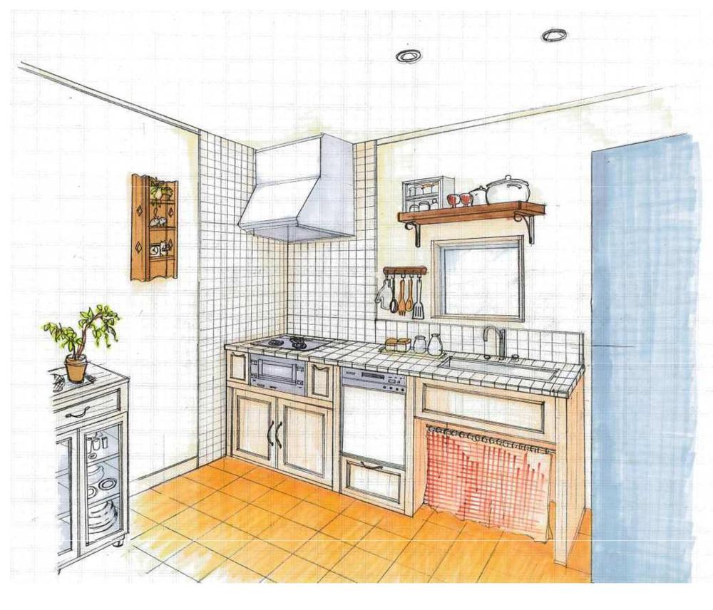 Other Equipment. The wall of the kitchen put the base to be marked with a shelf, Please decorate your favorite accessories and glass. It is DK to enjoy the space.