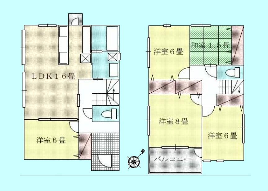 Floor plan. 45,800,000 yen, 5LDK, Land area 166.76 sq m , Building area 111.78 sq m