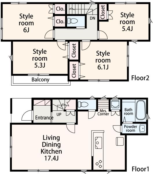 Floor plan. (3), Price 36,800,000 yen, 4LDK, Land area 145.68 sq m , Building area 91.2 sq m