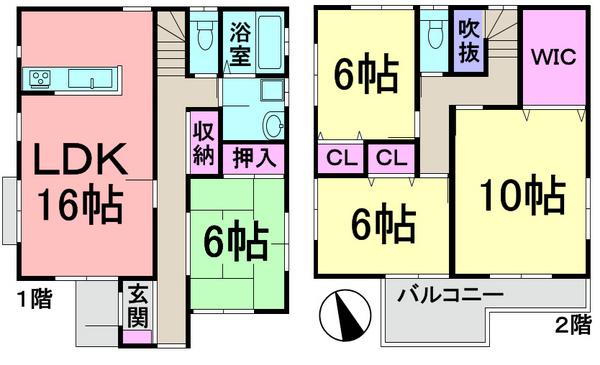 Floor plan. (D Building), Price 35,800,000 yen, 4LDK, Land area 125.16 sq m , Building area 111.78 sq m