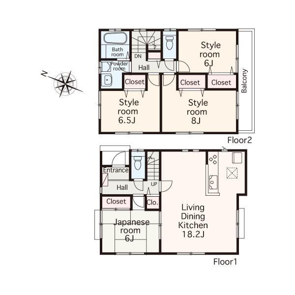 Floor plan. 45,800,000 yen, 4LDK, Land area 108.98 sq m , Building area 103.92 sq m