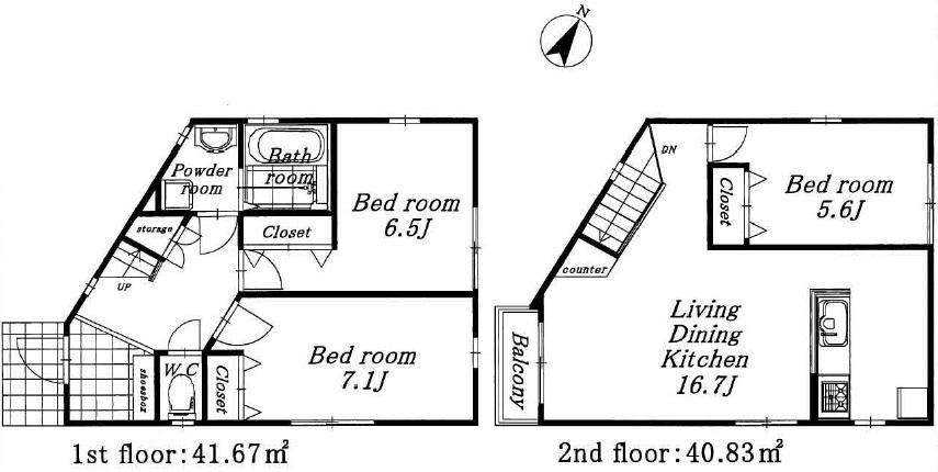 Floor plan. 27,800,000 yen, 3LDK, Land area 104.39 sq m , Building area 82.5 sq m 3LDK