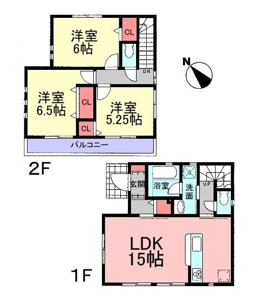 Floor plan. 35,800,000 yen, 3LDK, Land area 100.17 sq m , Building area 77.76 sq m picking measures entrance door ・ Bathroom dryer, etc., It is the enhancement of the specification equipment.
