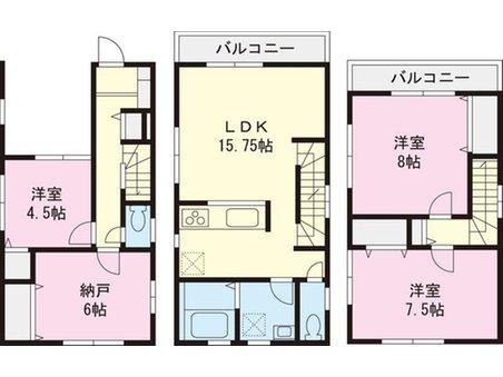 Floor plan. 43,800,000 yen, 3LDK + S (storeroom), Land area 65.35 sq m , Building area 110.12 sq m