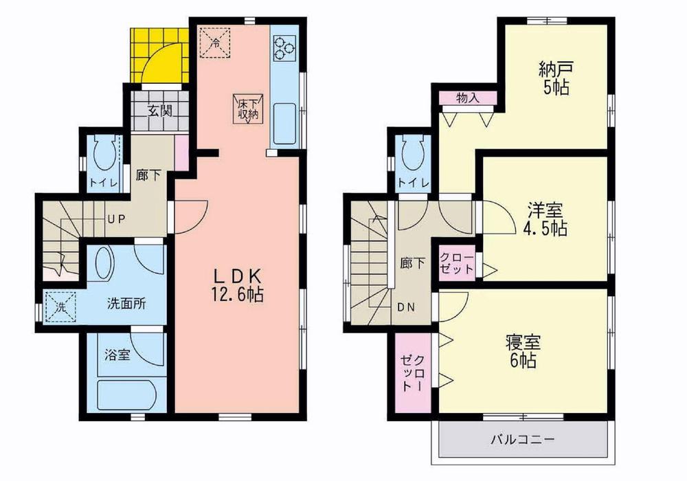 Floor plan. 30,800,000 yen, 2LDK + S (storeroom), Land area 78 sq m , Building area 70.06 sq m