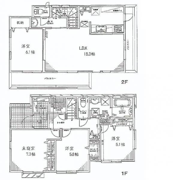 Floor plan. 38,500,000 yen, 4LDK, Land area 169.85 sq m , Building area 103.5 sq m