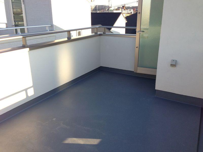 Balcony. Roof balcony (roof) with Used as a garden-friendly