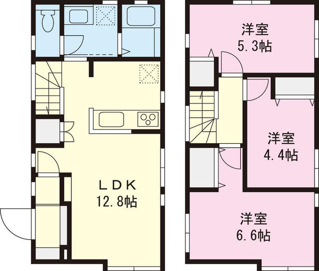 Floor plan. 29,800,000 yen, 3LDK, Land area 80 sq m , Building area 67.9 sq m