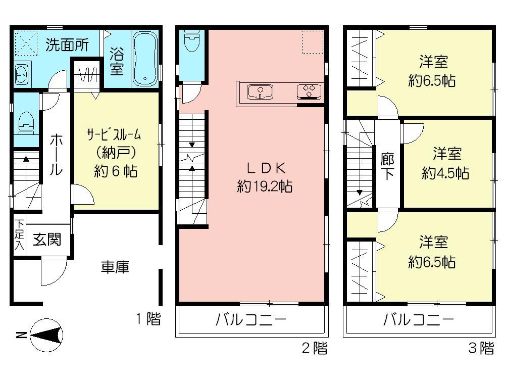 Floor plan. (8 Building), Price 39,800,000 yen, 3LDK+S, Land area 62.5 sq m , Building area 114.26 sq m