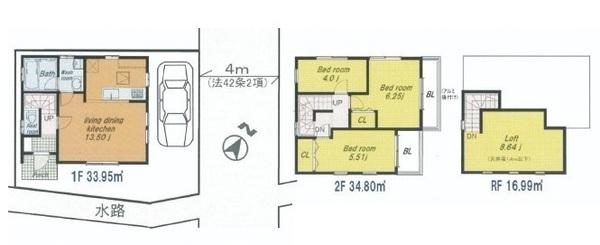 Floor plan. 29,800,000 yen, 3LDK, Land area 67.17 sq m , Building area 68.75 sq m