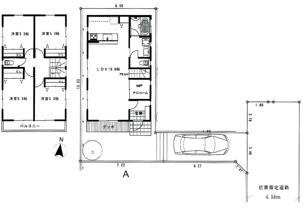 Compartment figure. Land price 27,800,000 yen, Land area 106.12 sq m