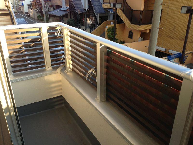 Balcony. Lattice stylish balcony