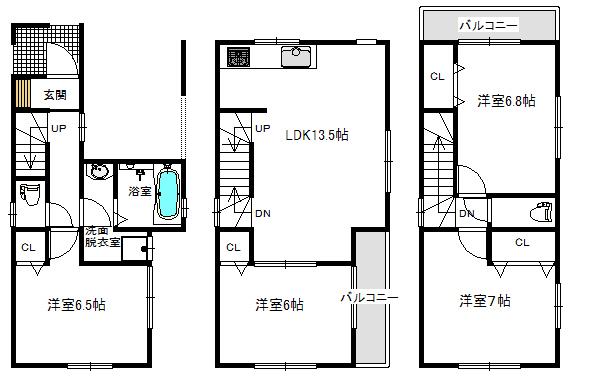 Floor plan. Compartment figure