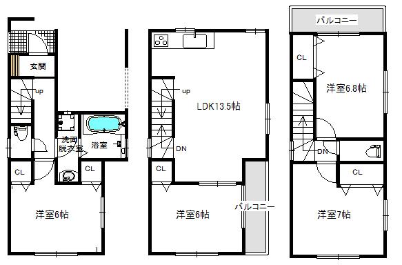 Floor plan. Compartment figure