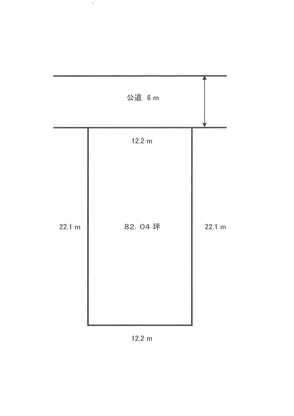 Compartment figure. Land price 94 million yen, Land area 271.21 sq m   North Public road 6m
