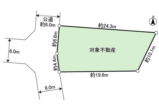 Compartment figure. Facing the west width about 6.0m on public roads, It is open. Site area minimum 165 sq m