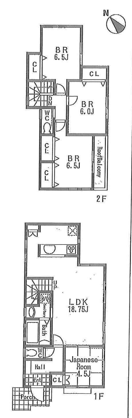 Floor plan. (A Building), Price 58,800,000 yen, 4LDK, Land area 125.18 sq m , Building area 99.36 sq m