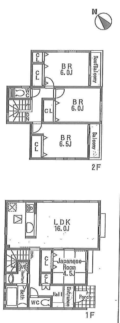 Floor plan. (B Building), Price 54,800,000 yen, 4LDK, Land area 149.27 sq m , Building area 98.53 sq m