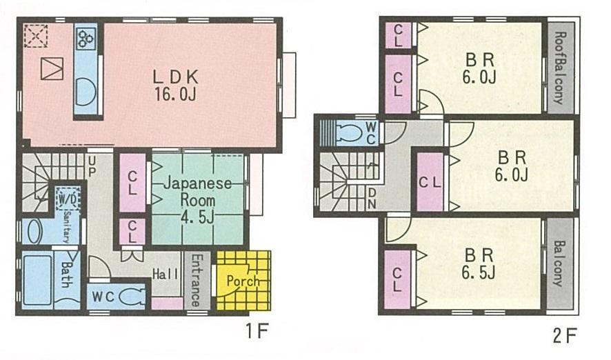 Floor plan. (B Building), Price 54,800,000 yen, 4LDK, Land area 149.27 sq m , Building area 98.53 sq m