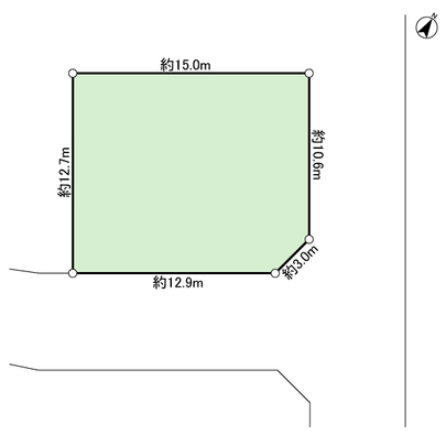 Compartment figure. Northeast ・ Southeast of the corner lot
