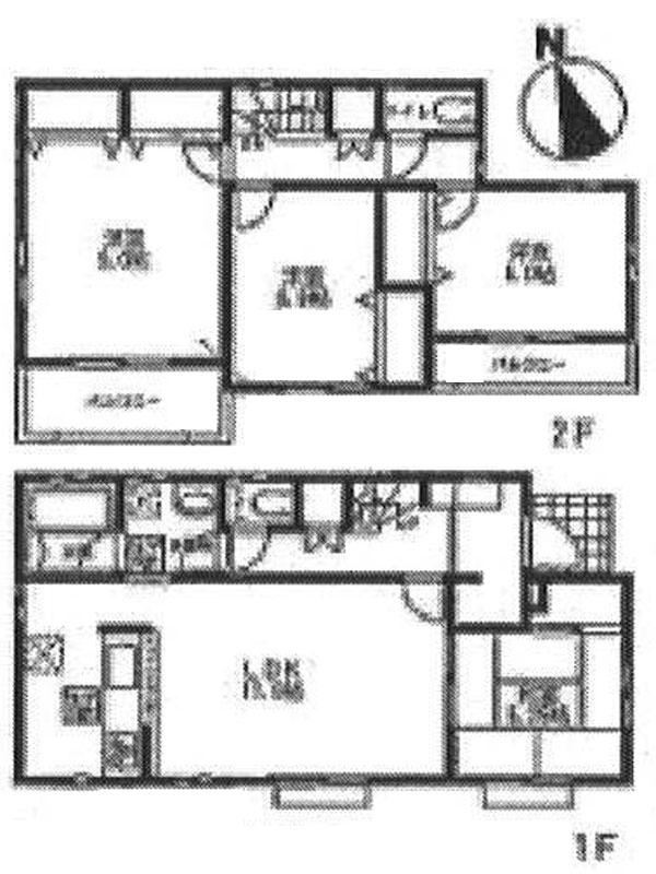 Floor plan. (Building 2), Price 49,800,000 yen, 4LDK, Land area 173.52 sq m , Building area 105.99 sq m