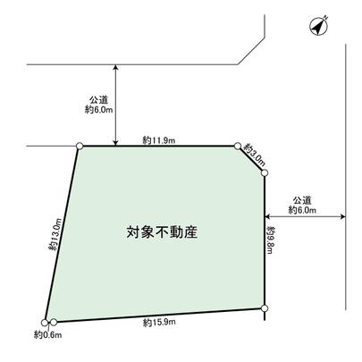 Compartment figure. Northeast ・ Northwest corner lot.