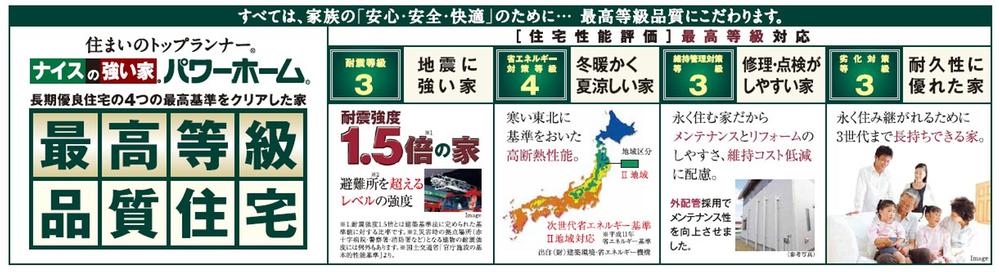 Construction ・ Construction method ・ specification. Highest grade quality housing