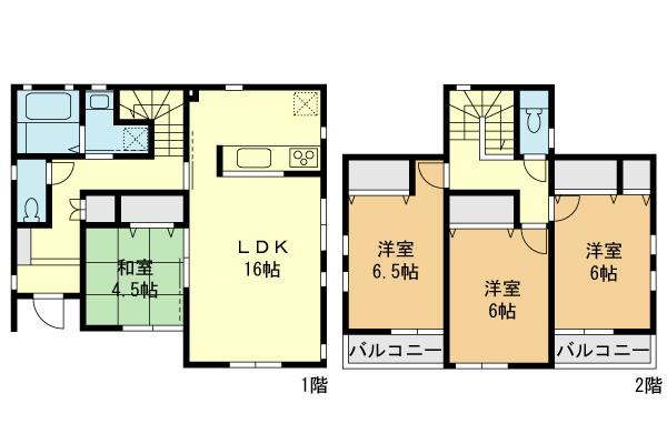 Floor plan. (B Building), Price 54,800,000 yen, 4LDK, Land area 149.27 sq m , Building area 98.53 sq m