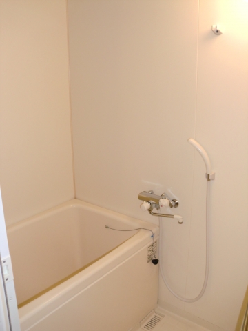 Bath. A clean bathroom. 