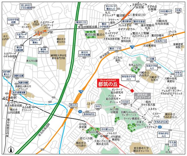 Local guide map.  ※ Near the guide map