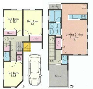 Floor plan. 25,800,000 yen, 3LDK, Land area 145.73 sq m , Building area 83.62 sq m