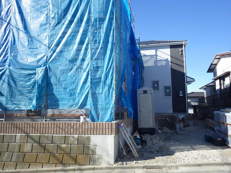 Parking lot. There is one car space