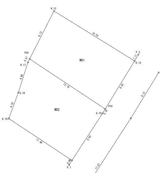 Compartment figure. Land price 20.8 million yen, Land area 116.43 sq m frontage 8.5m