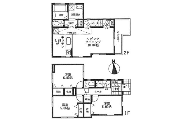 Floor plan. 27,800,000 yen, 3LDK, Land area 77.96 sq m , Building area 79.35 sq m