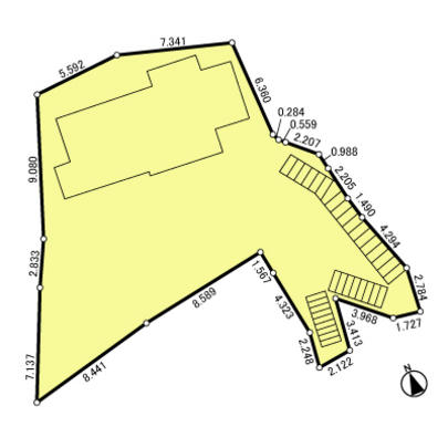 Compartment figure. Topographic map