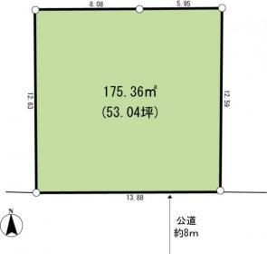 Compartment figure. Land price 21,535,000 yen, Land area 175.36 sq m