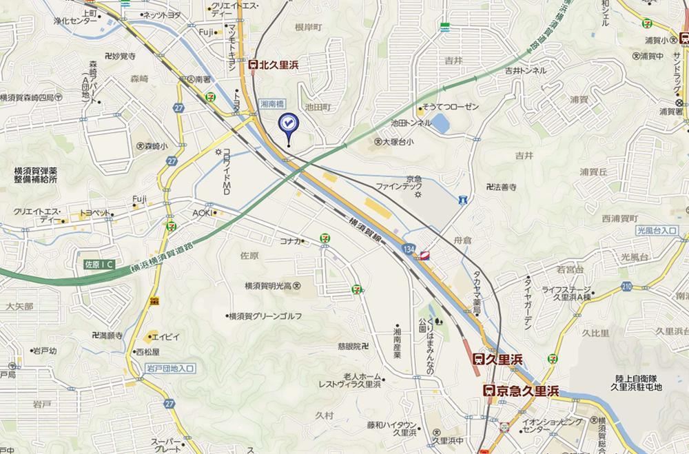 Local guide map. Blue mark is I think that if it is possible to reference the property n location is the station and shops of the location of the surrounding environment.