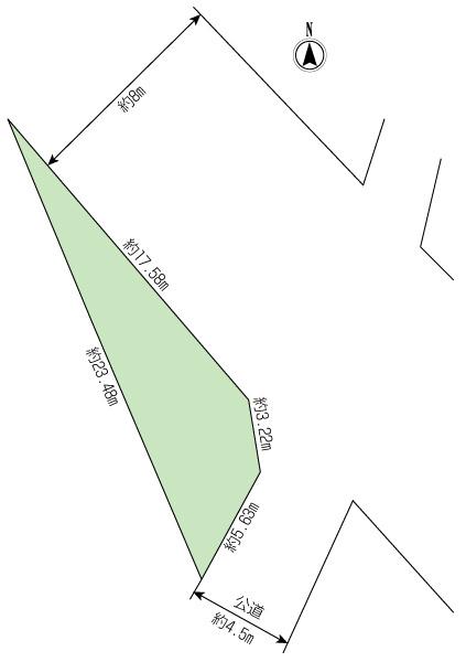 Compartment figure. Land price 12.8 million yen, Population between the land area 66 sq m 17m