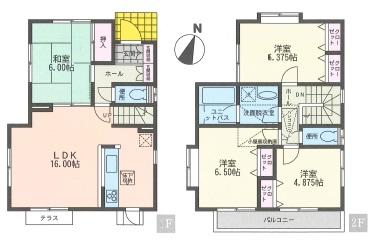 Floor plan. 27,800,000 yen, 4LDK, Land area 115.35 sq m , Building area 93.57 sq m company example of construction can be your tour.